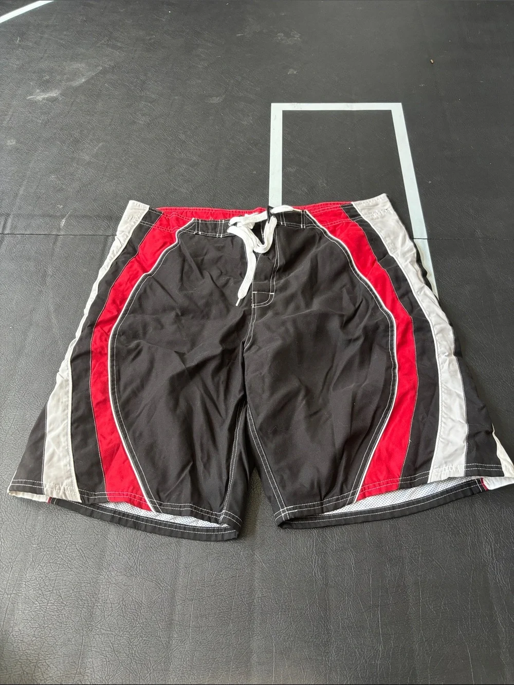 Hard Rock Cafe Black Red and White Men’s Swim Board Shorts